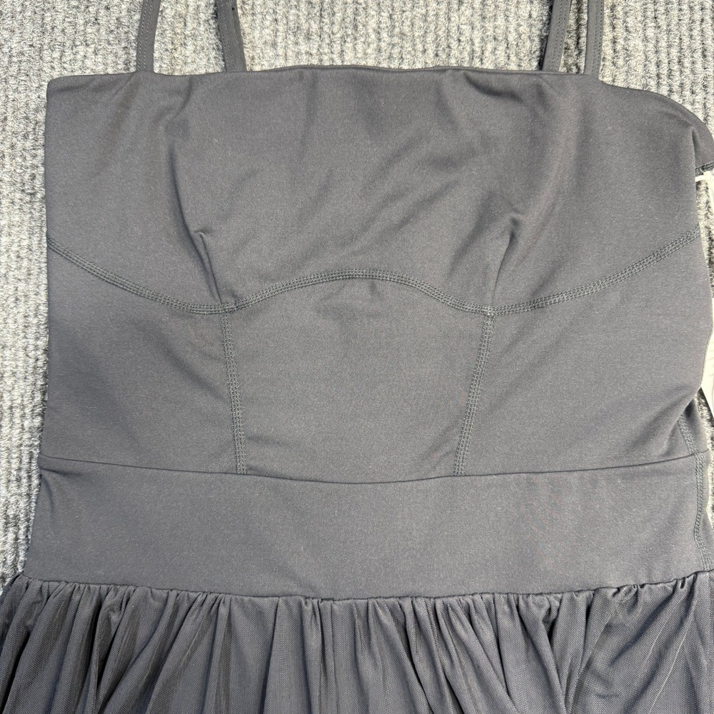 NWT Blogilates Barre Romper MEDIUM Jet Black Activewear Skirt Bodysuit Pockets - Picture 12 of 13